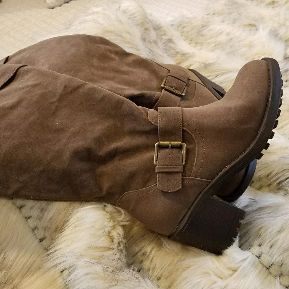 Lane Bryant Tan Suede Boots - Picture 4 of 4